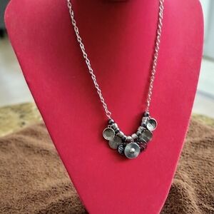 Elegant Silver Coin Necklace